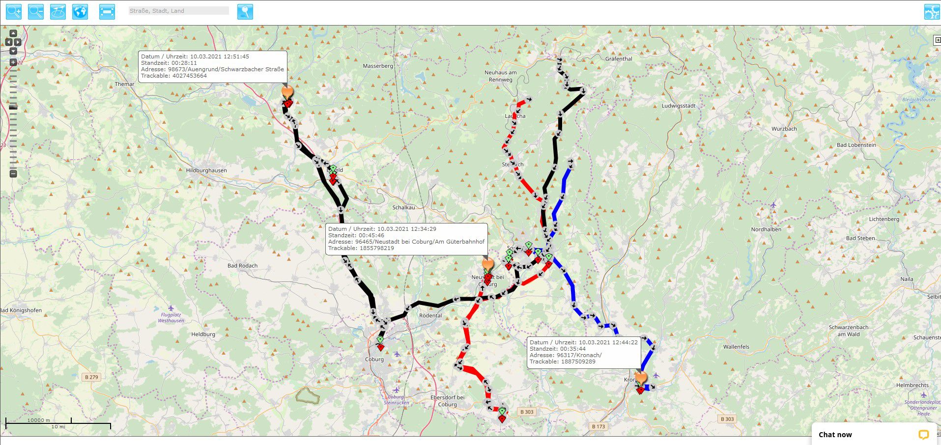 Webportal für GPS Ortungssystem und Trackingsystem